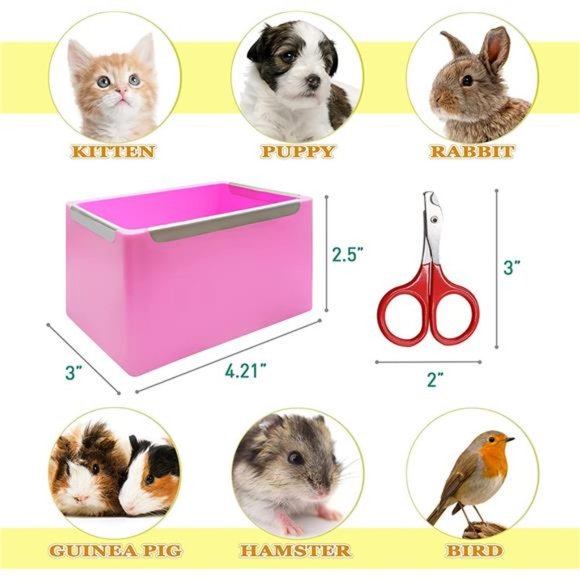 Food and Water Bowl for Small Pets, Rabbit Guinea Pig Hay Feeder - Picture 2 of 7